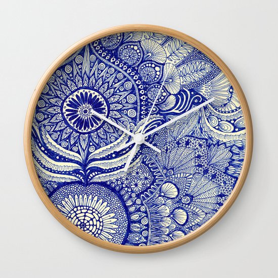 blue Wall Clock
