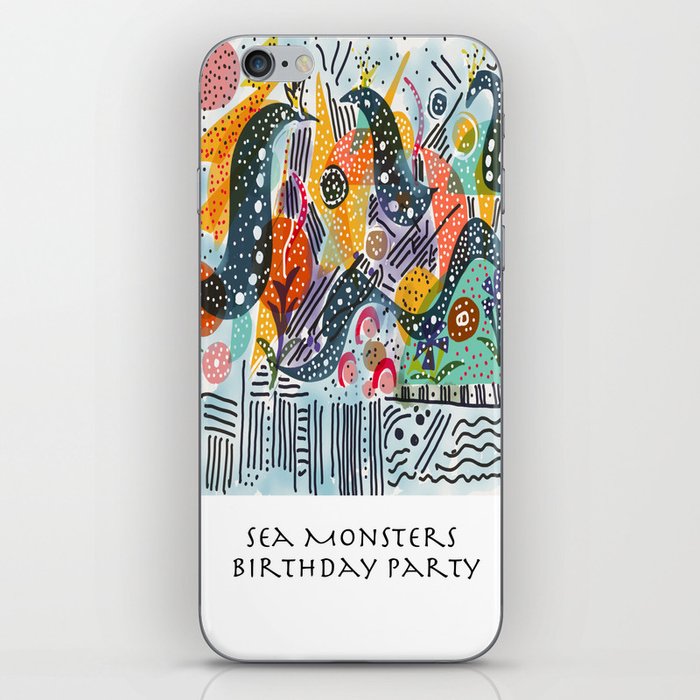 Sea Monster Birthday Party iPhone Skin