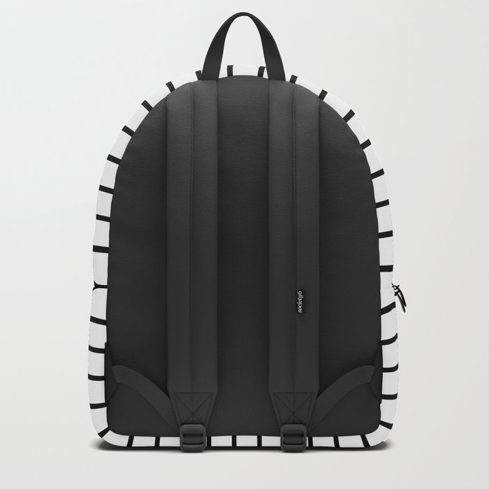 Vans black and white striped clearance backpack