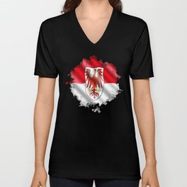 Brandenburg Flag V Neck T Shirt