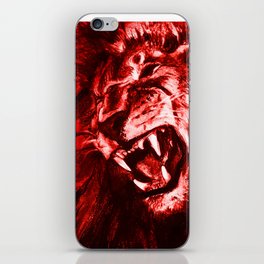 Panthera Leo Carboneum - Red iPhone Skin