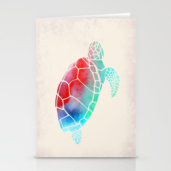 Watercolor Turtle Stationery Cards