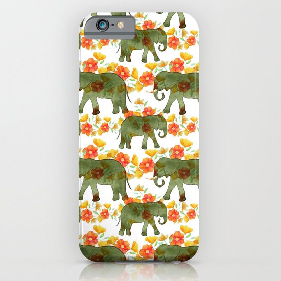 Wading Elephants iPhone & iPod Case