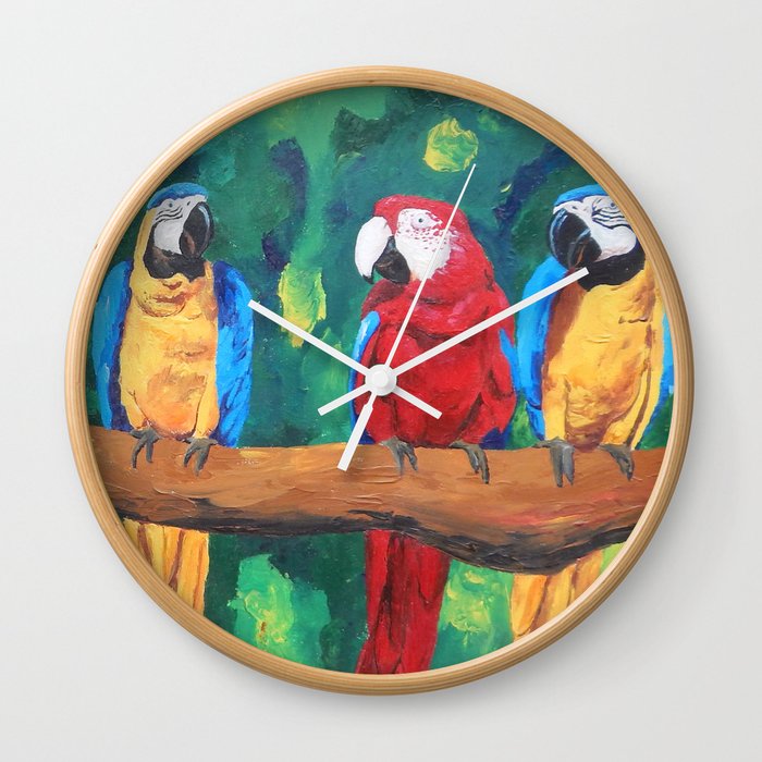 Parrots Wall Clock