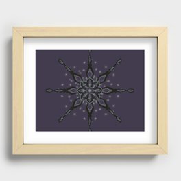 Star snowflake mandala Recessed Framed Print