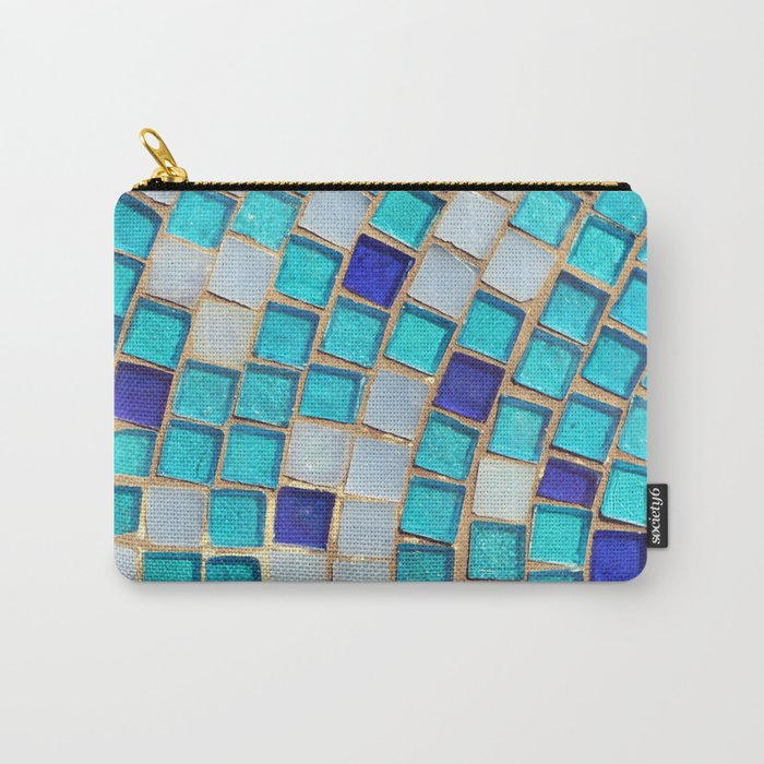Blue Tiles - an abstract photograph. Carry-All Pouch