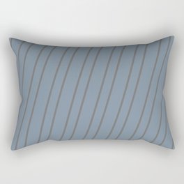[ Thumbnail: Light Slate Gray and Dim Gray Colored Striped/Lined Pattern Rectangular Pillow ]