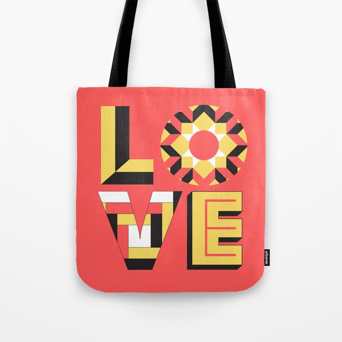 LOVE - Coral Tote Bag