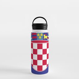 Croatia flag emblem Water Bottle