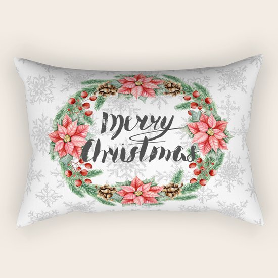 Merry Christmas Rectangular Pillow
