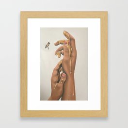 Honey bee Framed Art Print