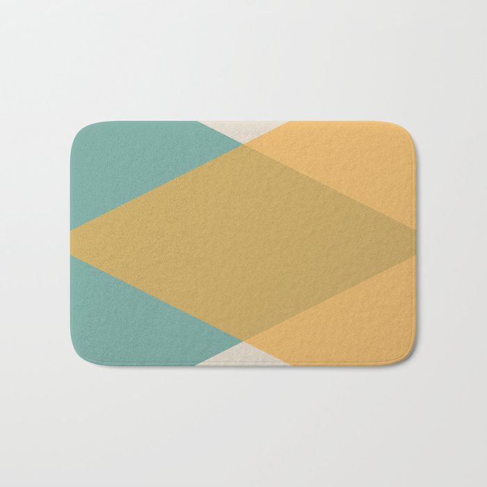 Mid Century - Yellow and Blue Bath Mat