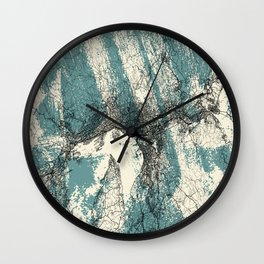 Norway, Oslo - Illustrated Map Drawing - Monochrome  Wall Clock