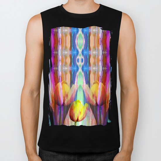 The Painter's Tulips Biker Tank