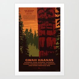 Gwaii Haanas National Park Reserve, National Marine Conservation Area Reserve & Haida Heritage Site Art Print
