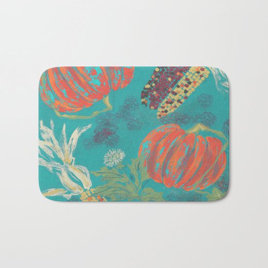pumpkin patch day Bath Mat