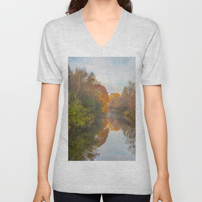 Creek View from Mill Street V Neck T Shirt