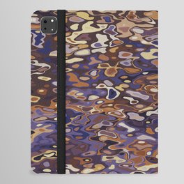 Brown, Purple, Orange abstract Water Color Design Gift Pattern iPad Folio Case