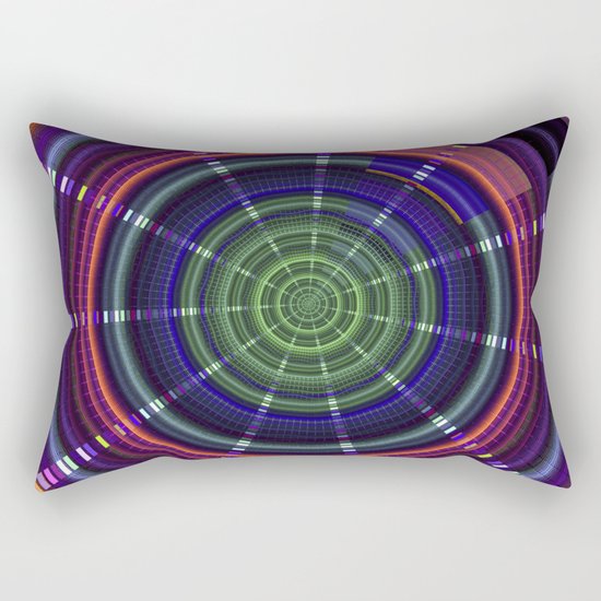Dynamic mandala with tribal patetrns Rectangular Pillow