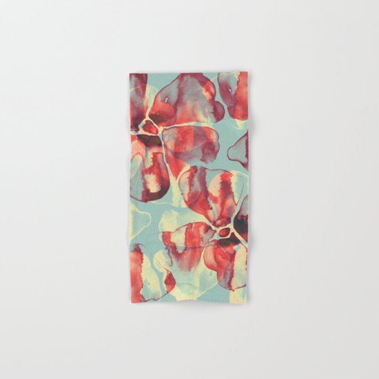 Ink Flowers Hand & Bath Towel