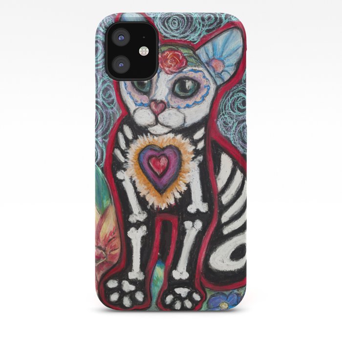 Day Of The Dead Cat Iphone Case By Annimallover Society6