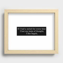 Train of nickels and bagels Recessed Framed Print