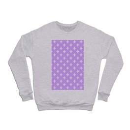 Fleur-de-Lis (White & Lavender Pattern) Crewneck Sweatshirt