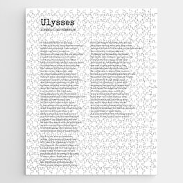 Ulysses - Alfred Lord Tennyson Poem - Literature - Typewriter Print Jigsaw Puzzle