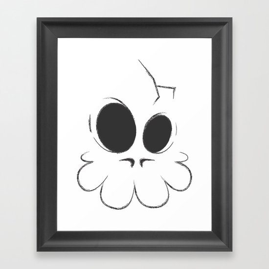 Cracked Skull Framed Art Print