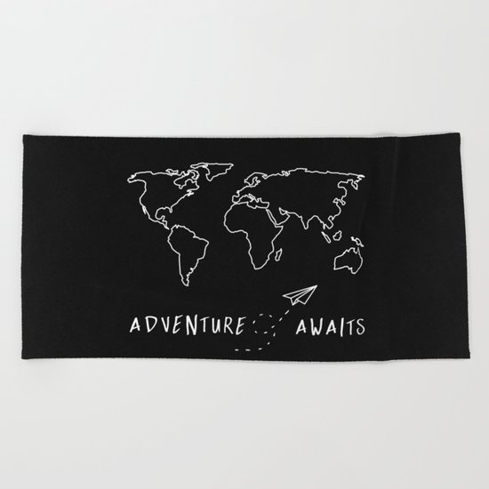 Adventure Map Beach Towel
