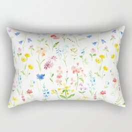 spring garden pattern watercolor Rectangular Pillow