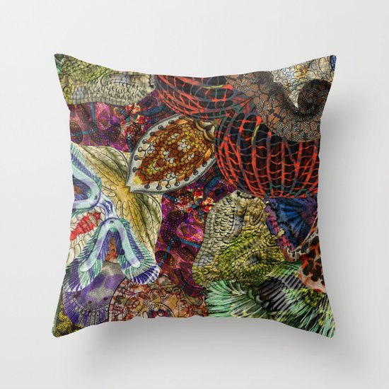 Psychedelic Botanical 7 Throw Pillow