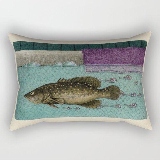 A Trail of Bubbles Rectangular Pillow