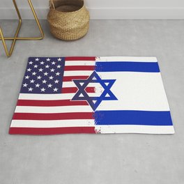 Israel USA flag Area & Throw Rug