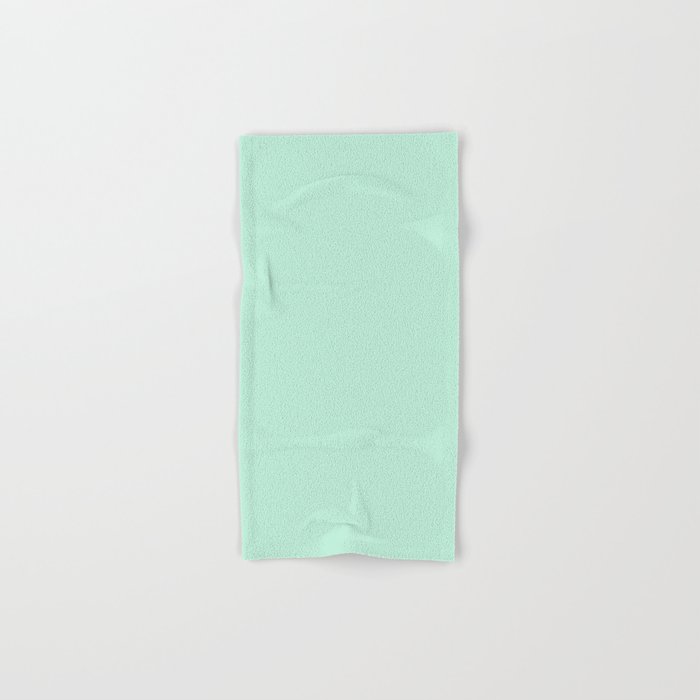 Mint Green Pastel Solid Color Block Spring Summer Hand & Bath Towel