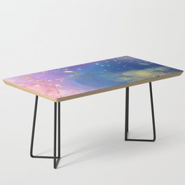 Metallic Floral and Watercolor  Coffee Table