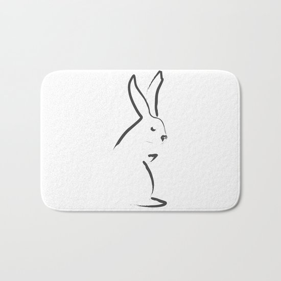 Zen Snow Bunny Bath Mat