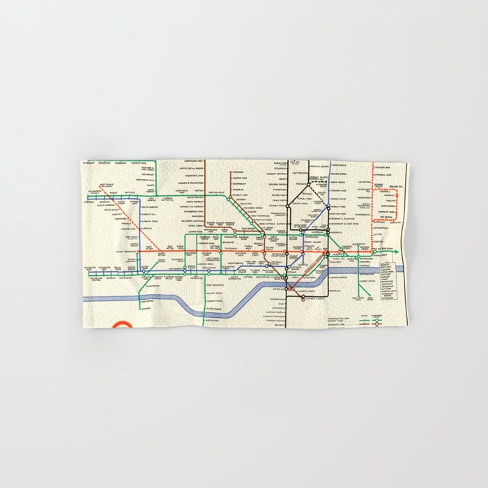 London underground railways. Hand & Bath Towel