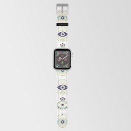 Evil Eye Collection on White Apple Watch Band