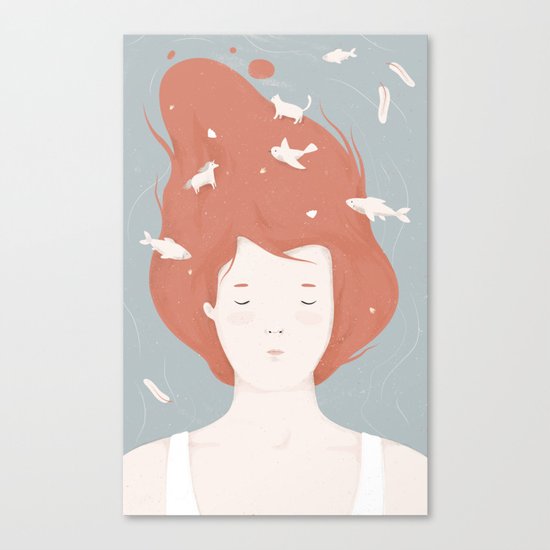 Falling asleep Canvas Print