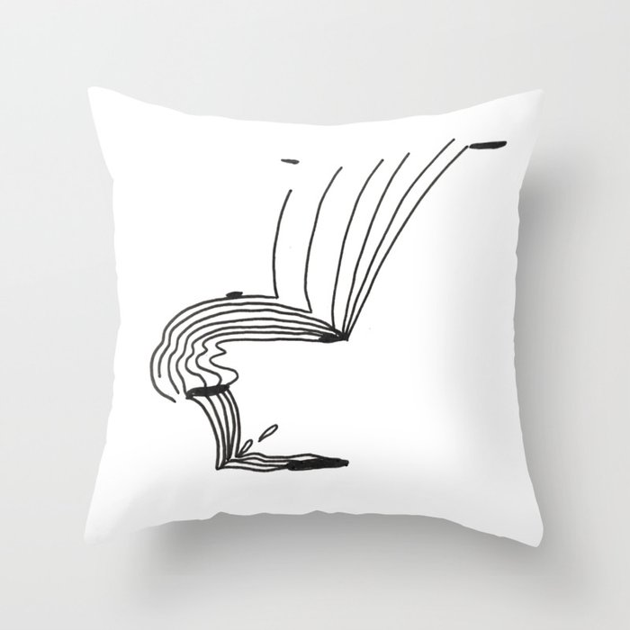 Lines That Fall Throw Pillow