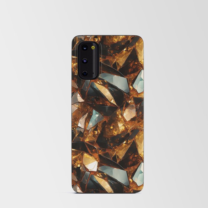 Gold and black gemstones Android Card Case