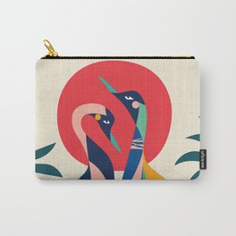 Modern Rainbow Gooses Carry-All Pouch
