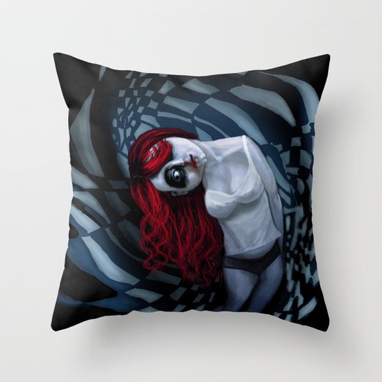 the dark side of my mind hurts Throw Pillow