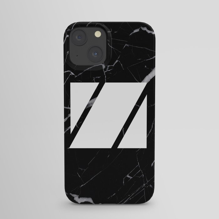 Black Marble - Alphabet Z iPhone Case