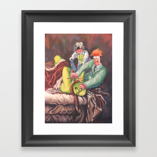 Beaker Slaying Honeydew Framed Art Print