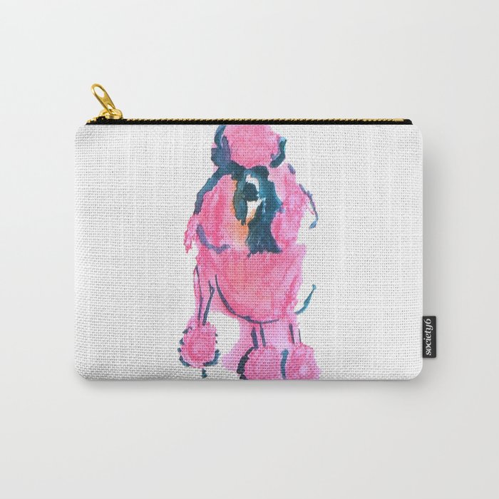 Pink Poodle Carry-All Pouch