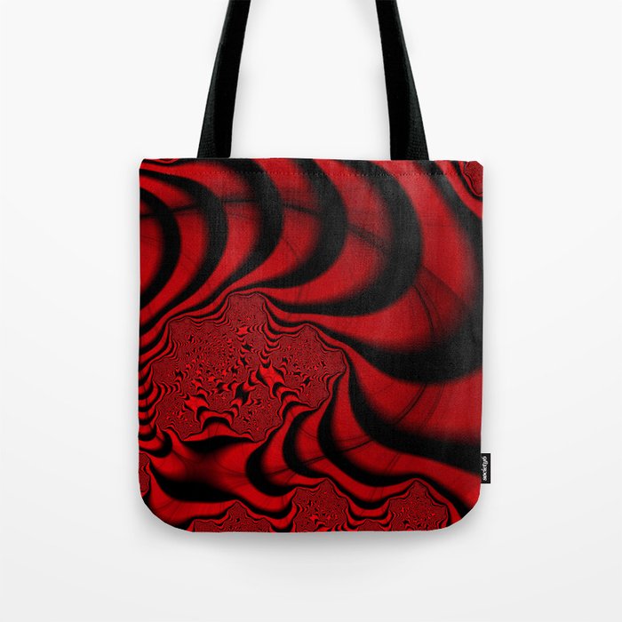 Red and Black Attack Tote Bag