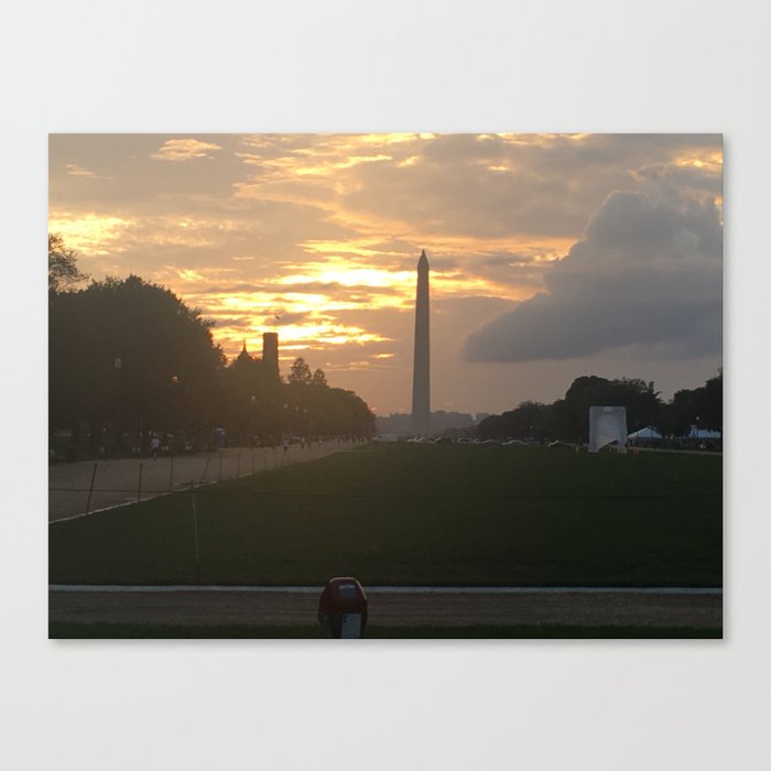 Washington Monument at Sunset Canvas Print