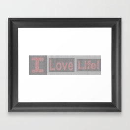 Cute Expression Artwork Design "Love Life". Buy Now Framed Art Print